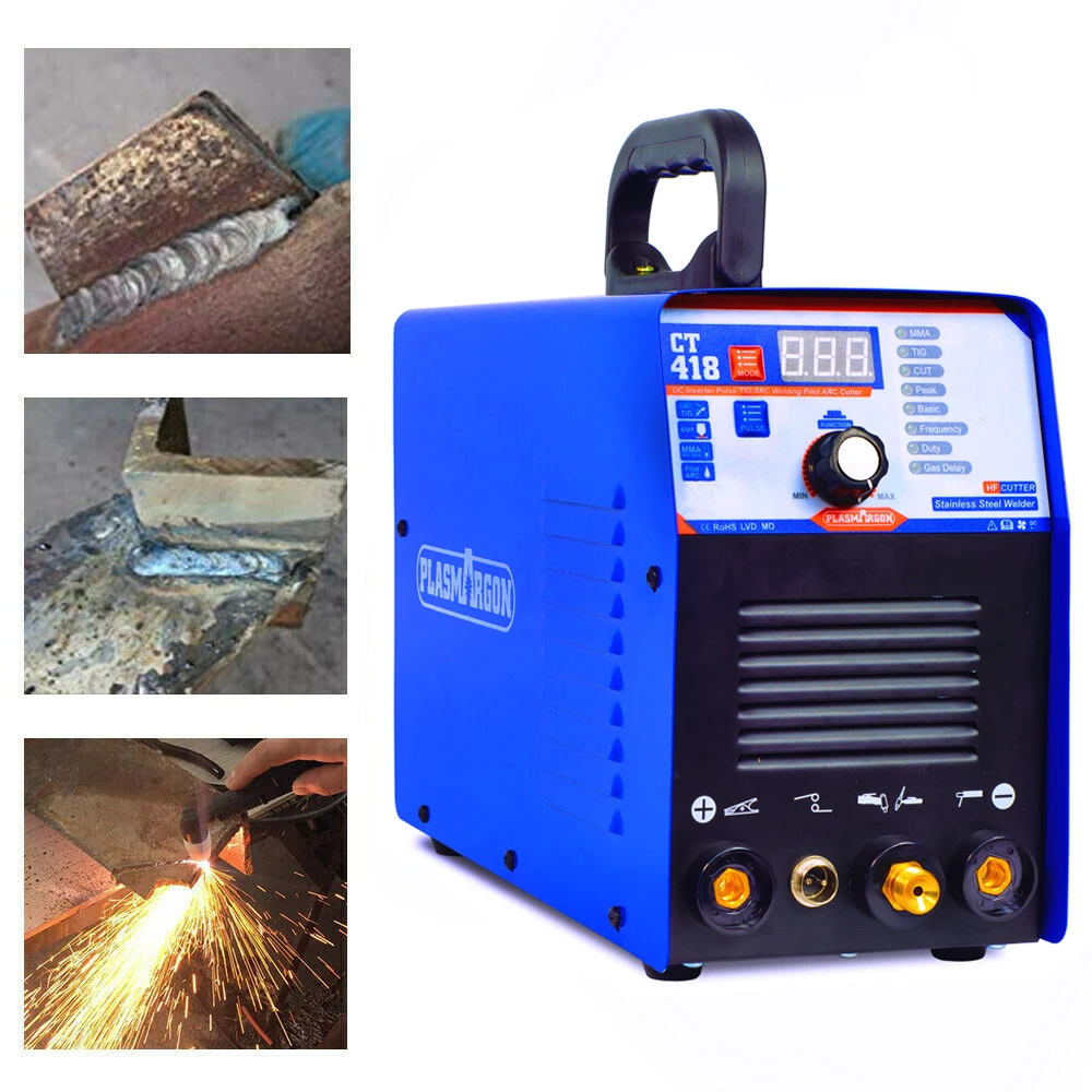 CT418 CUT/TIG/MMA 3 in 1 Inverter multifunzione Plasma Cutter 40A saldatrice TIG 180A Argon ARC 160A attrezzatura per saldatore