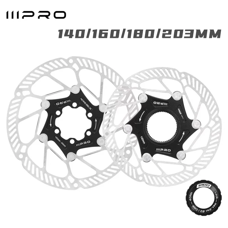 

Ротор дискового тормоза IIIPRO Centerlock 140/160/180 мм, тормозные диски для шоссейного велосипеда, рассеивание тепла, сверхлегкий гидравлический ротор дискового тормоза