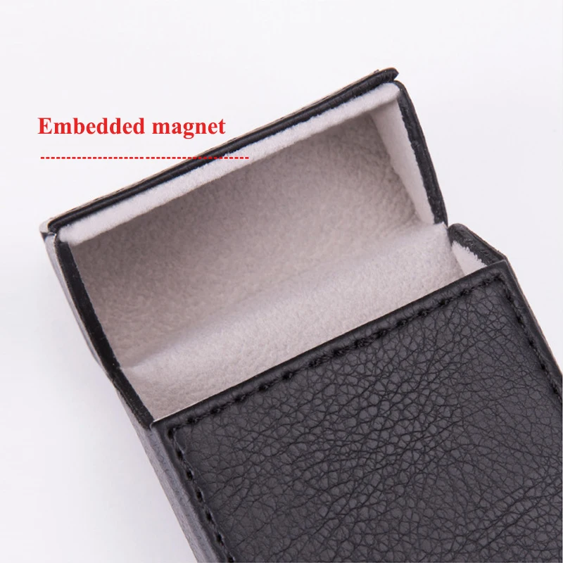 Hot Holds 20 Cigarettes PU Leather Storage Box Magnet Adsorption Clamshell Cigarette Case Smoking Accessories Men Gift