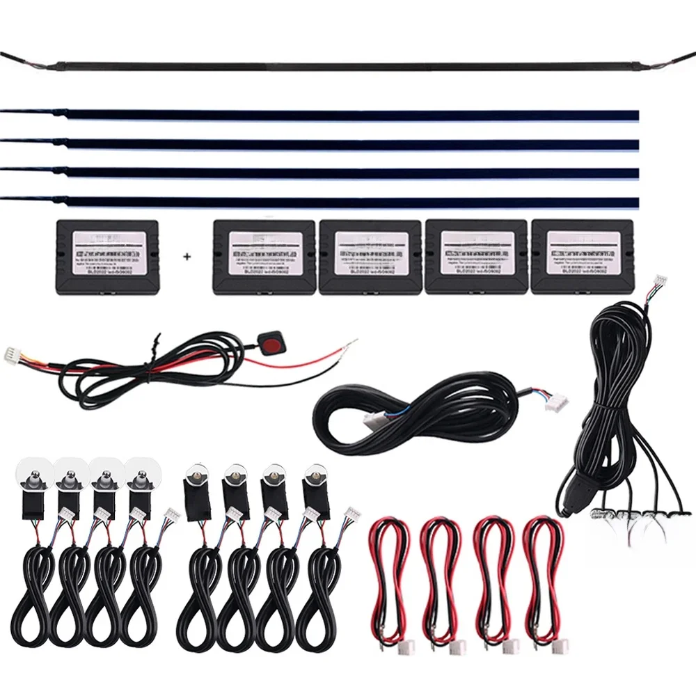 Do Bmw E90 E60 F30 E39 Audi Q5 A4 A3 A6 Światło otoczenia Dekoracje samochodowe Wnętrze RGB Listwa świetlna Atmosfera LED Bar 12V Uniwersalny — zdjęcie produktu 7