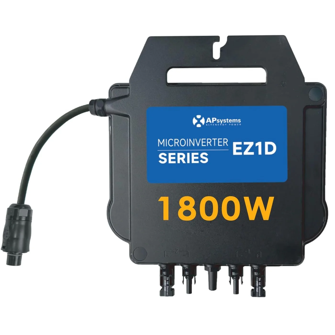 APsystems® Mikrowechselrichter EZ1D 1800W inkl. integrierter WLAN & Bluetooth und VDE-Relais, Plug & Play ideal für Balkonkraftwerk