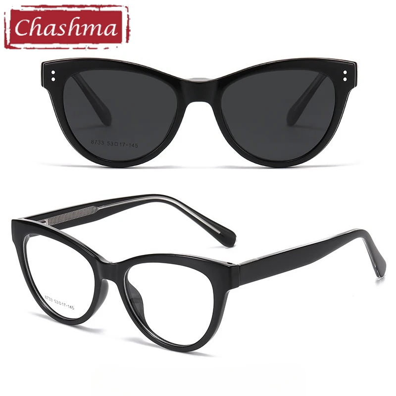 

Chashma Prescription Glasses Women Cat Eye Clip On Optical Eyewear Acetate Spectacles For Recipe Myopia Read Eyeglasses Frames