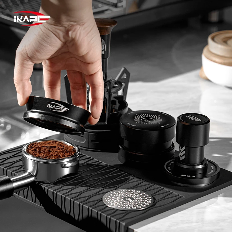 IKAPE 5-in-1 Espresso Tool Kit 51/54/58MM Tamper Distributor WDT Tool Puck Screen Dosing Funnel Coffee Barista Accessories Set