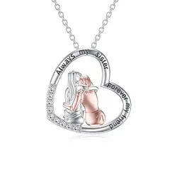Sister Gifts from Sister. 925 Necklace Sterling Silver, 925 Sterling Silver, For Women Wearing.