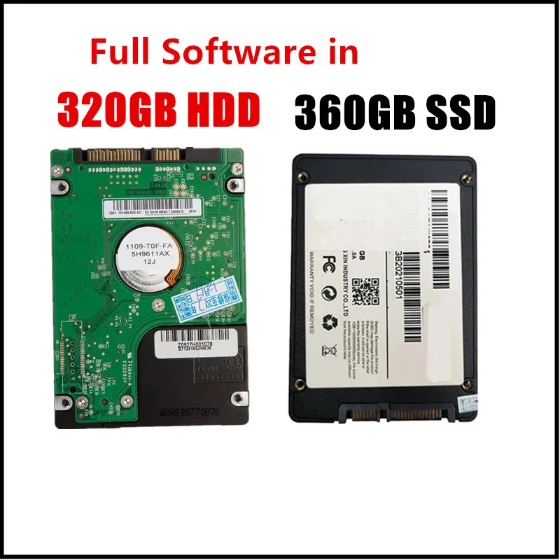 2023/09 MB Star C4 C5 SD Connect Newest Software 320GB HDD 360GB SSD DTS Monaco/Xentry/DSA/EPC/WIS Installed Fit For 95% Laptop