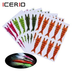 ICERIO Realistic Shrimp Skin Thin Vinyl Film Fly Tying Material Wrap Prawn Scud Nymph Shrimp Back Body Fishing Lure Bait