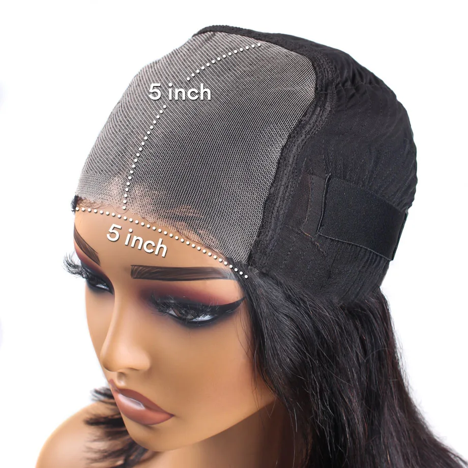 Perruque Lace Front Wig sans colle brésilienne naturelle, cheveux lisses, transparent HD, 5x5, 40 pouces, densité 200%