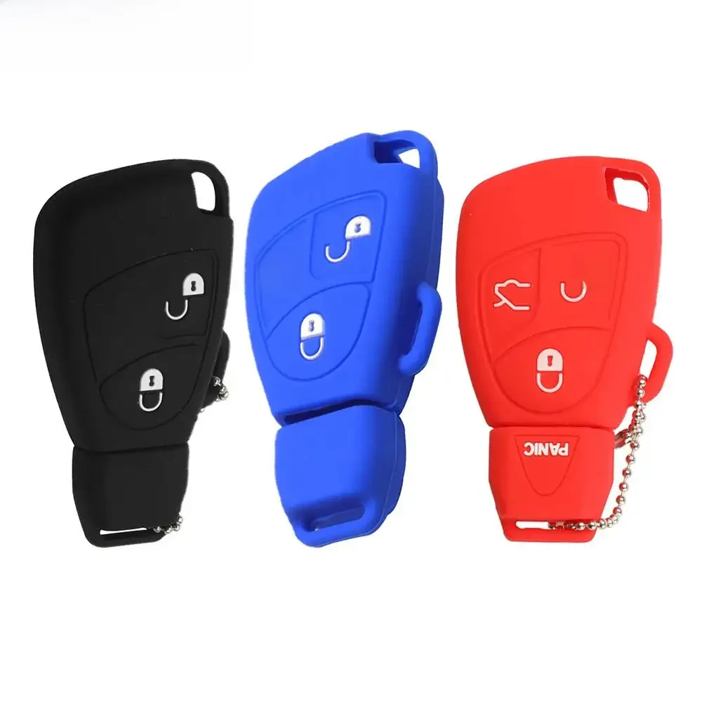 Bilchave style télécommande voiture porte-clés Silicone étui protecteur pour Mercedes Benz B C E ML S CLK CL voiture-style 2 boutons