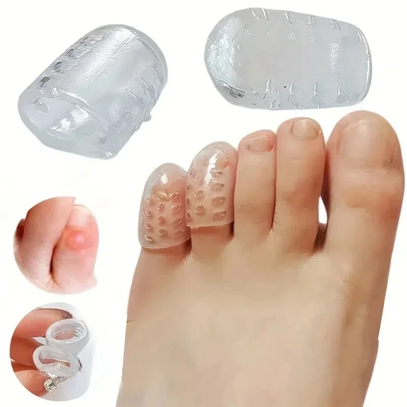 Embout de doigt en Silicone, couverture de protection, manchon de pouce, ampoules de maïs, soulagement de la douleur, Tube d'orteil, Correction d'oignon, soins des pieds
