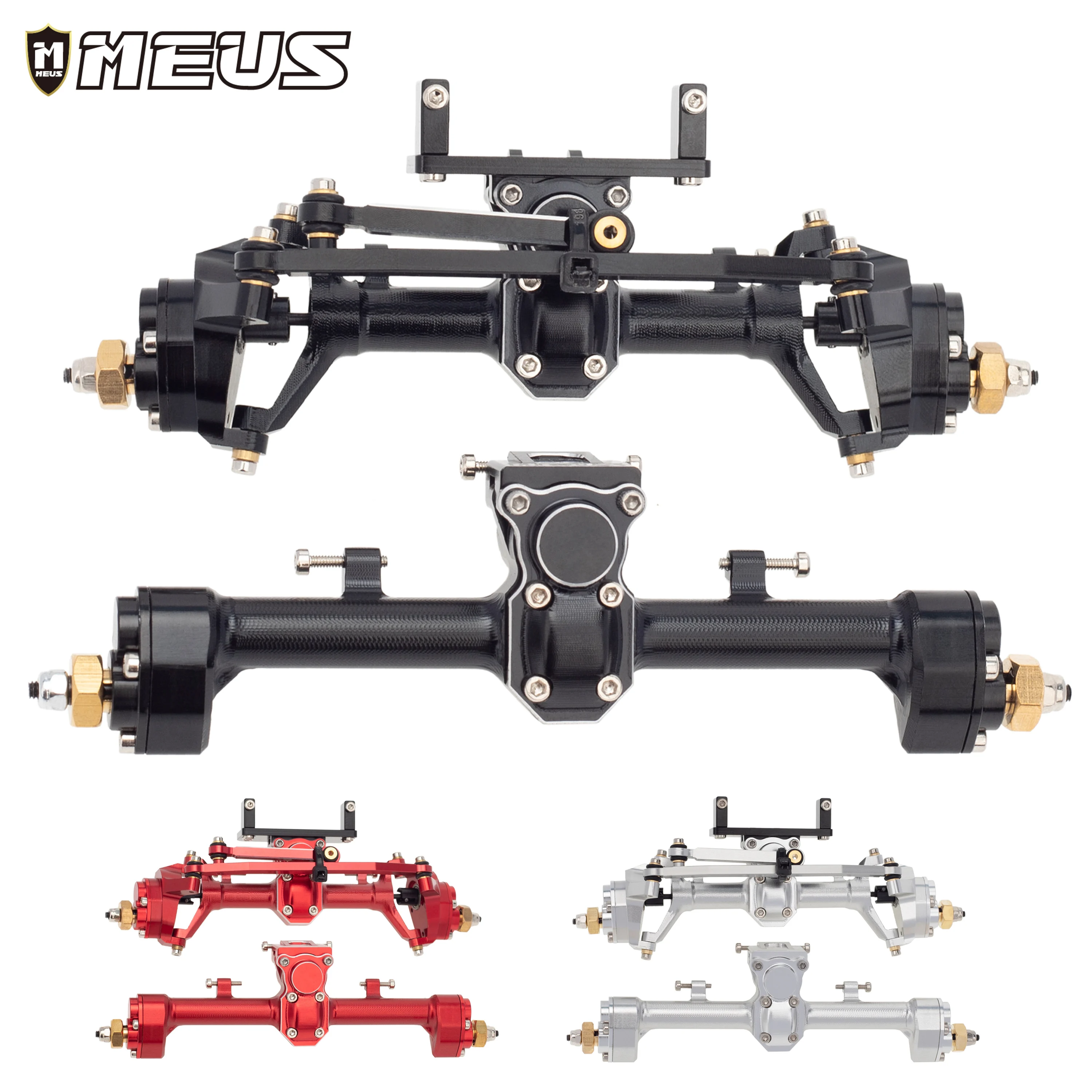 MEUS Metal Front Rear Portal Axle C Knuckle Axle for 1/24 RC Crawler Axial SCX24 90081 C10 JEEP