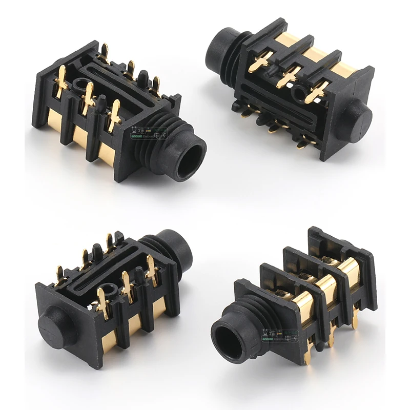 Neutrik Ear Amplifier 3 Core M-type Gold-plated 6.35 Stereo PCB Board Socket NRJ6HH-AU Half Threaded 6.35 Headphone Socket