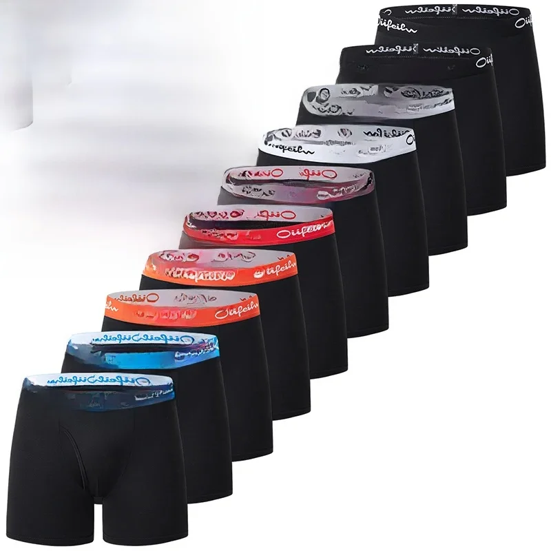 5/10er-Pack Multi-Size-Teenager für Erwachsene, Herren-Boyshort, Freizeit, Sport, Joker, elastische Taille, lange Herrenunterwäsche, kann Eltern-Ch sein