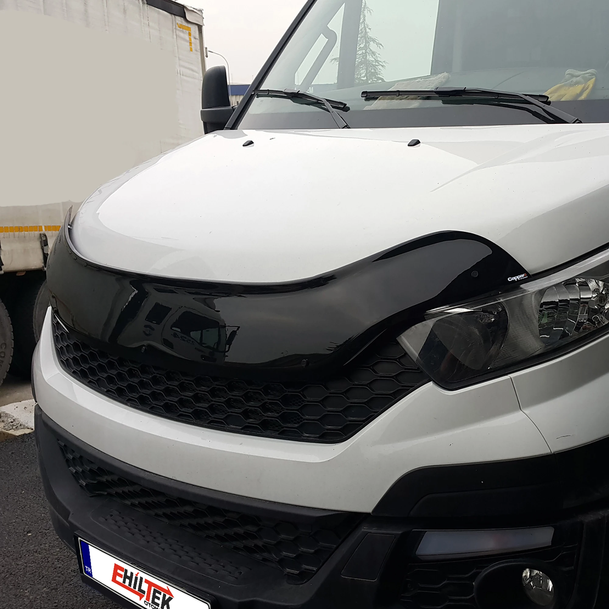 Protector Deflector de capó para Iveco Daily (2014-2019), Protector contra insectos, 4 mm de grosor y material ultraduradero