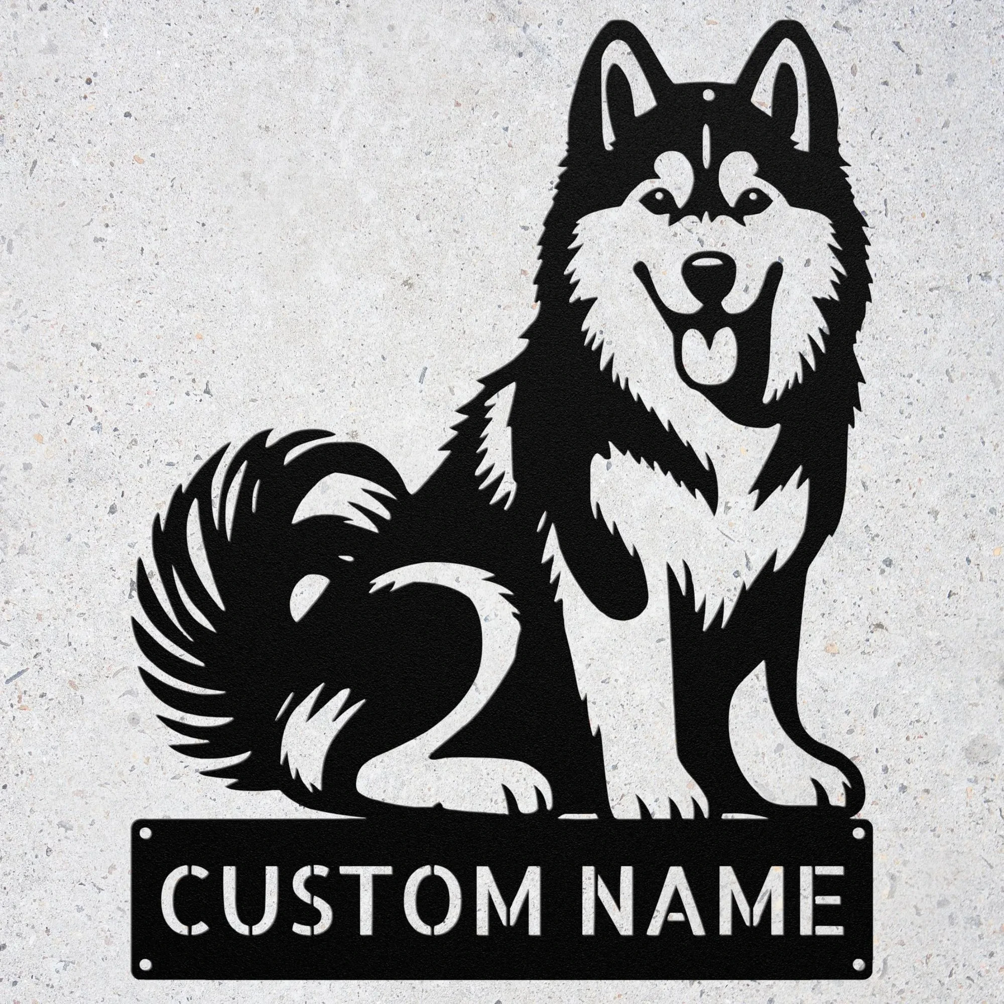 Custom Personalized Husky Dog Metal Art Sign: Custom Pet Wall Decor for Home or Gifts