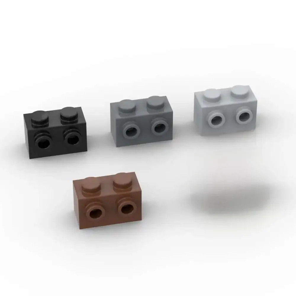 MOC 10 pièces 11211 modifié 1x2 blocs de construction Kit avec goujon sur le côté maison briques particules Puzzle idée jouets enfants cadeau d'anniversaire