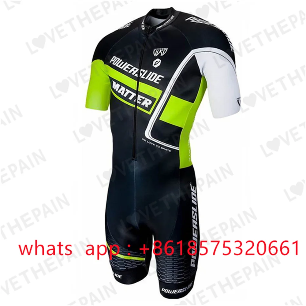 Powerslide Skate Suit kids Pro Triathlon Licra Speed Inline Roller Skate Skinsuit Comfortable Summer Fast Skating Speed Suit2024