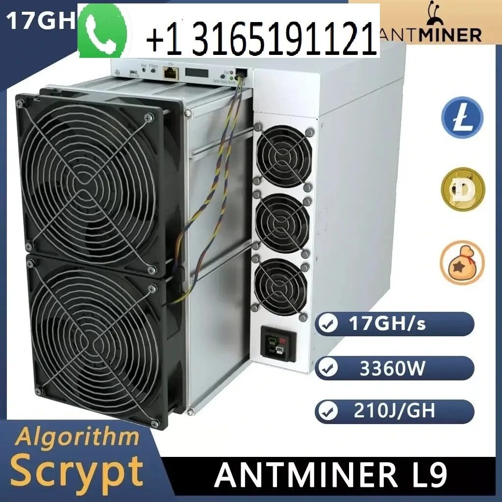 P. TOP NOTCH BUY 5 GET 3 FREE!! Antminer L9 17Gh/s 3360W Scrypt LTC&DOGE Asic Miner