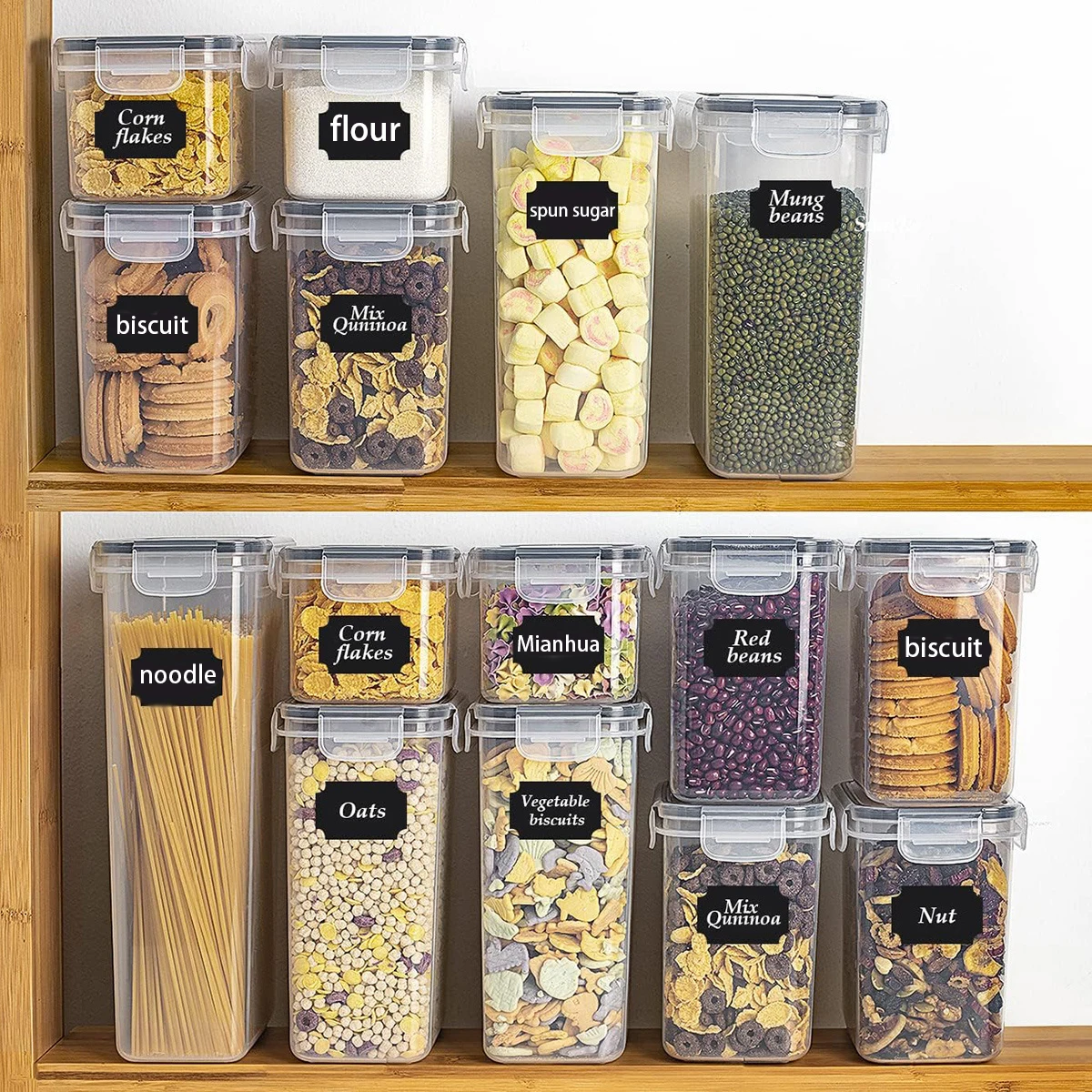 Food storage containers with l - Food Storage Jar Labels 评论和价格