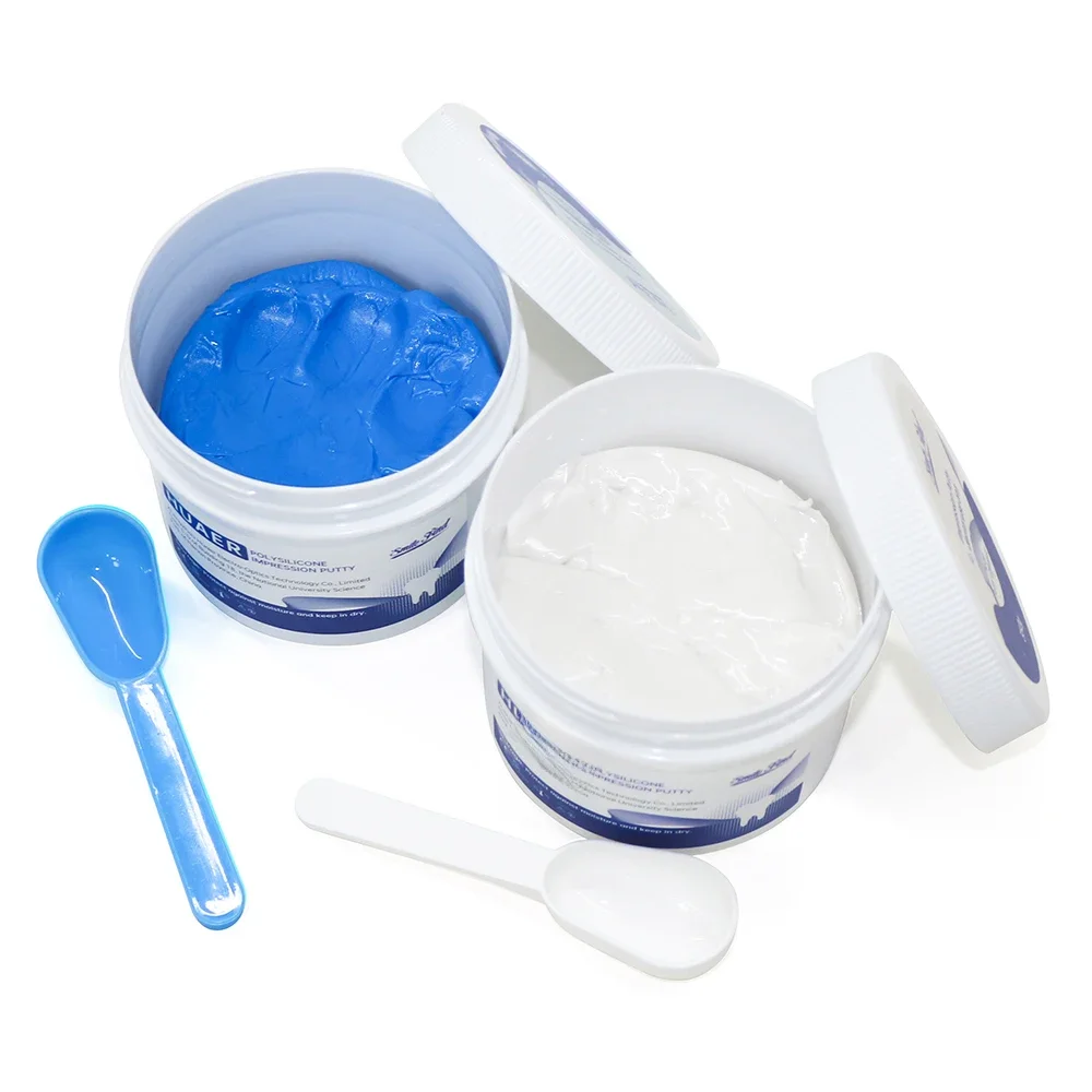 Dental Clinical Impression Putty materiał korona zestaw gumy silikonowej zęby podstawa katalizatora do fornirów dentystycznych laboratorium dentystyczne — zdjęcie 2