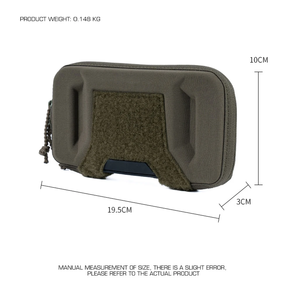 QX K Type EUD Phone Pouch Tactical MOLLE Smartphone Holder Universal Vest Attachment Outdoor EDC Storage Bag