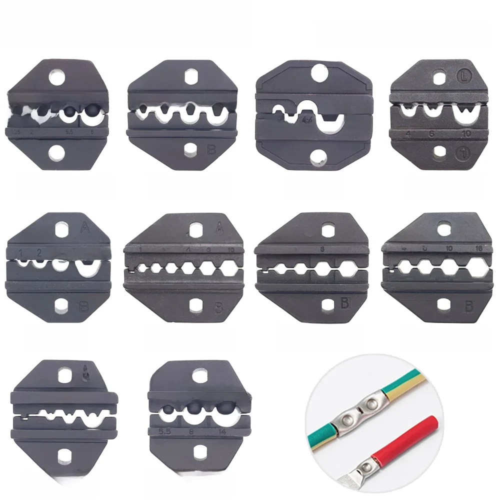 Pince à sertir à mâchoires, matrices de sertissage remplaçables, Terminal Non isolé, 1 pièce