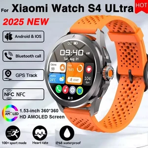 S4 Ultra untuk Jam Tangan Pria Gelang Pintar Xiaomi Layar HD AMOLED Panggilan Bluetooth Lintasan GPS NFC Jam Tangan Pintar Kompas Detak Jantung 10 jam tangan super amoled penjualan terbaik - №