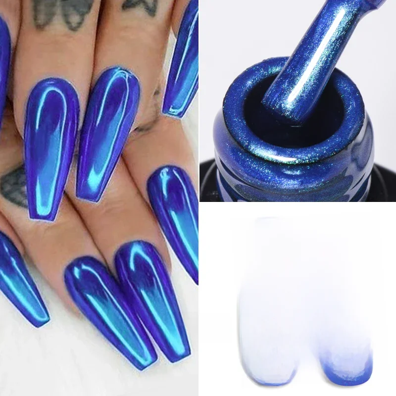 MEET ACROSS 7ml bleu rouge couleur métallique Gel vernis à ongles effet miroir tremper UV LED Gel fournitures pour ongles pour manucure bricolage Design