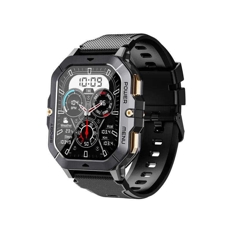 

Leadoys New Outdoor Sports Smart Watch 2.02 inch Screen TFT Flashlight Bluetooth Talking Smart Watch for Men Women Holiday Gifts