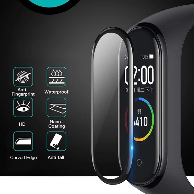 Xiaomi Mi Band 10 9 소프트 보호 필름 PMMA Miband10 MiBand9 용 스크래치 방지 화면 보호기 용 1/5PCS 3D 곡선 소프트 필름