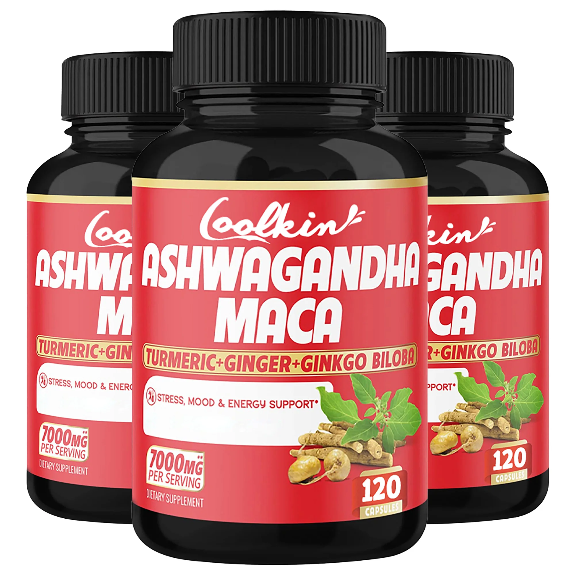 Ashwagandha & Maca - Replenish Energy, Relieve Stress and Fatigue, Enhance Endurance and Athletic Performance - 120 Capsules