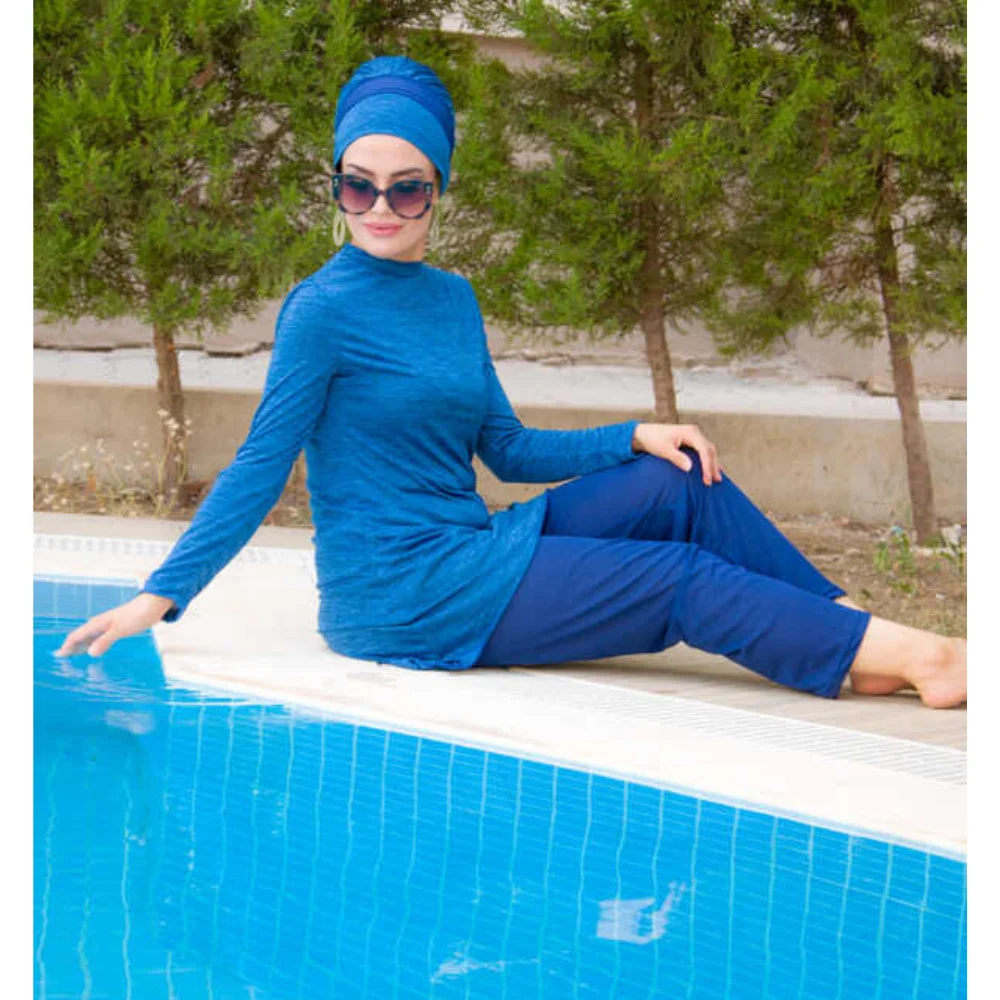 Hijab Muslimah Swimwear Burkini Modest Bathing Suit Beachwear Full-body Hijab-friendly swimsuit Full Coverage Swimwear