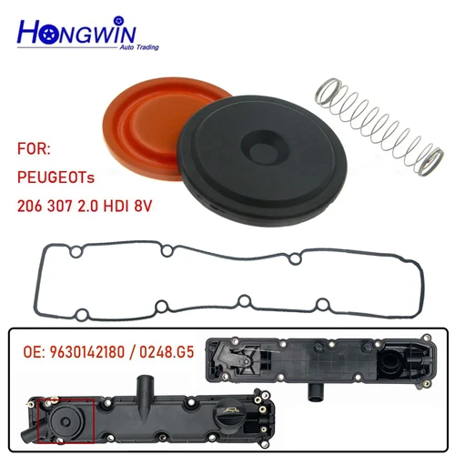 Imagen 1 del producto 0248.G5 nuevo Kit de reparación de tapa de válvula PCV tapa de válvula con membrana para Peugeot 206 307 406 2,0 HDI Citroen Berlingo ALFA ROMEO Fiat