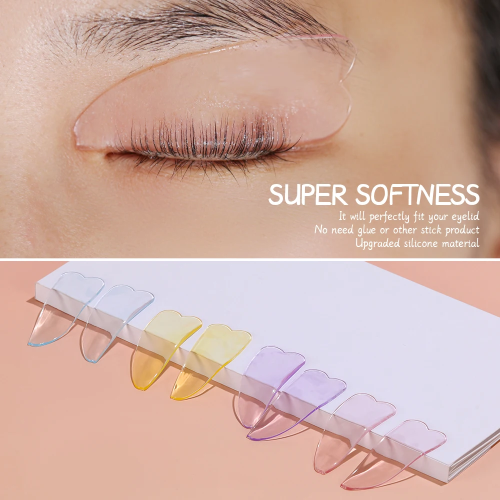 1 Paar weichmachende Wimpernlifting-Pads, wiederverwendbare Augenpads, herzförmige Wimpernlifting-Schutzfolien zum Dauerwellen oder Färben von Wimpern und Augenbrauen – Detail 4