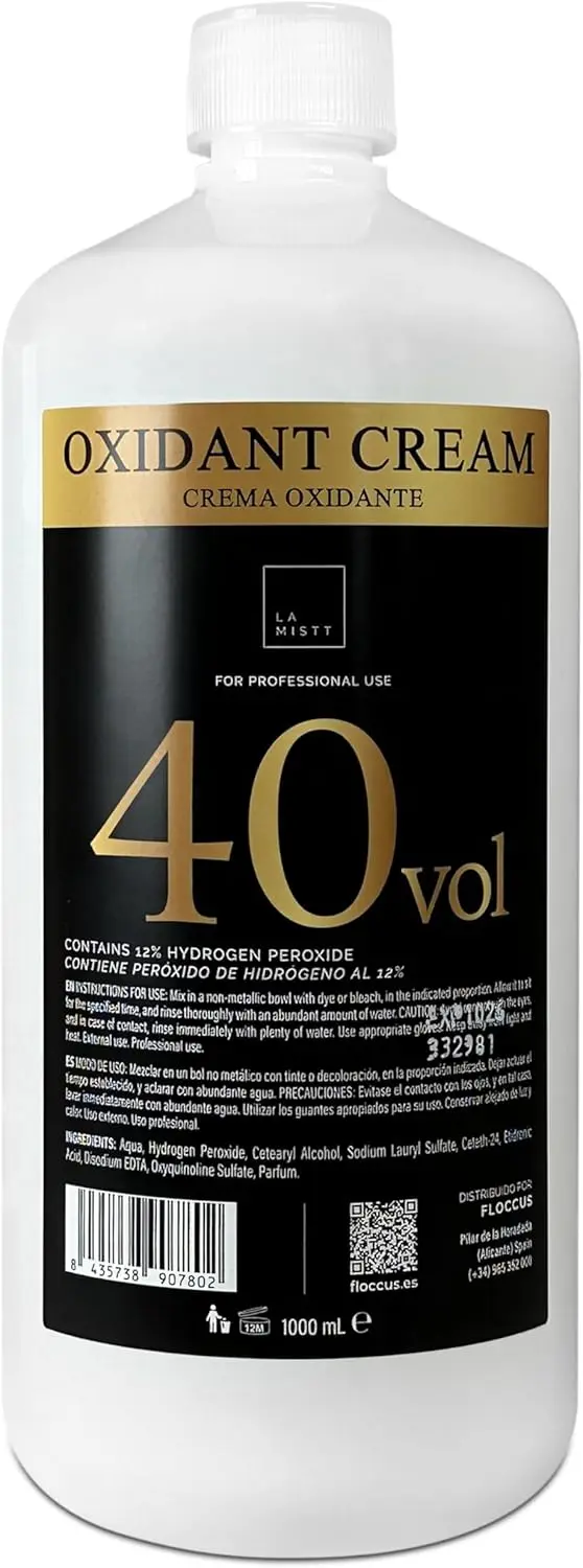 Oxygenated cream 40 Vol (12%) for dyes 1000 ml | Professional hair decoloring