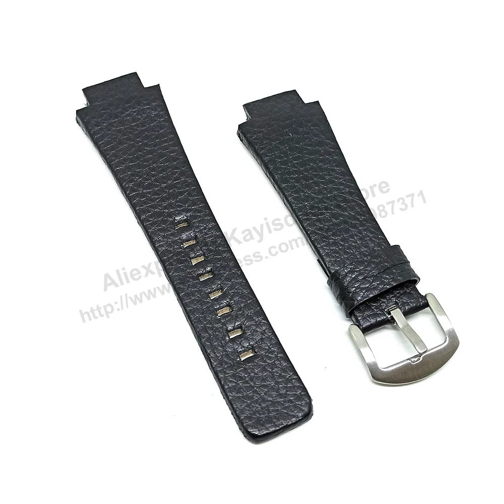 Diesel Cliffhanger DZ1089 , DZ1091 , DZ1186 , DZ1263 , DZ1299 Fits with 18mm Black Genuine Leather Handmade Watch Strap Band