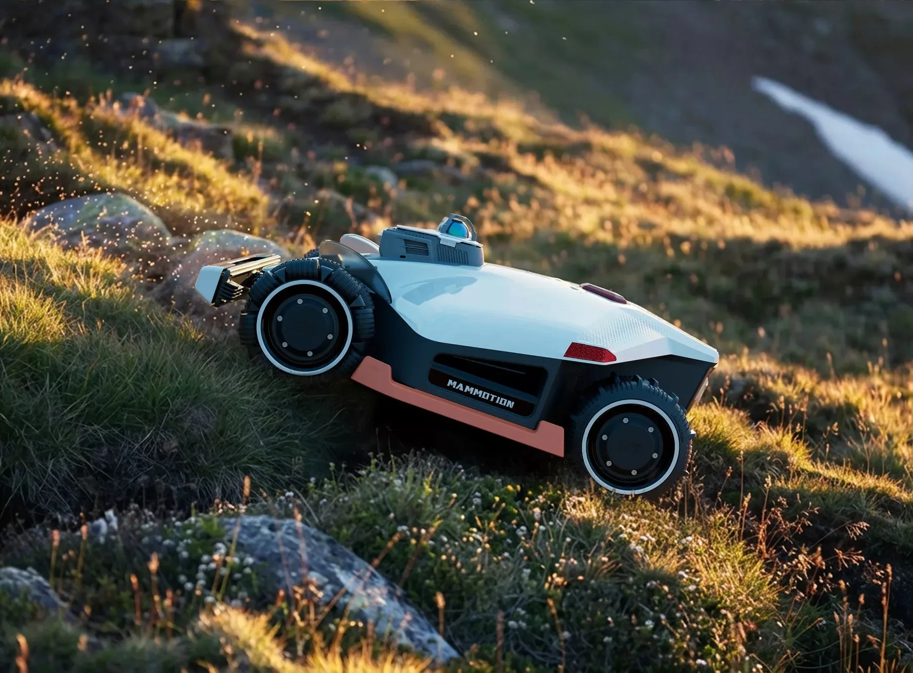 Brand new 2026 Mammotion LUBA 3 AWD Series robotic mower with dual 88W high-torque motors now available.