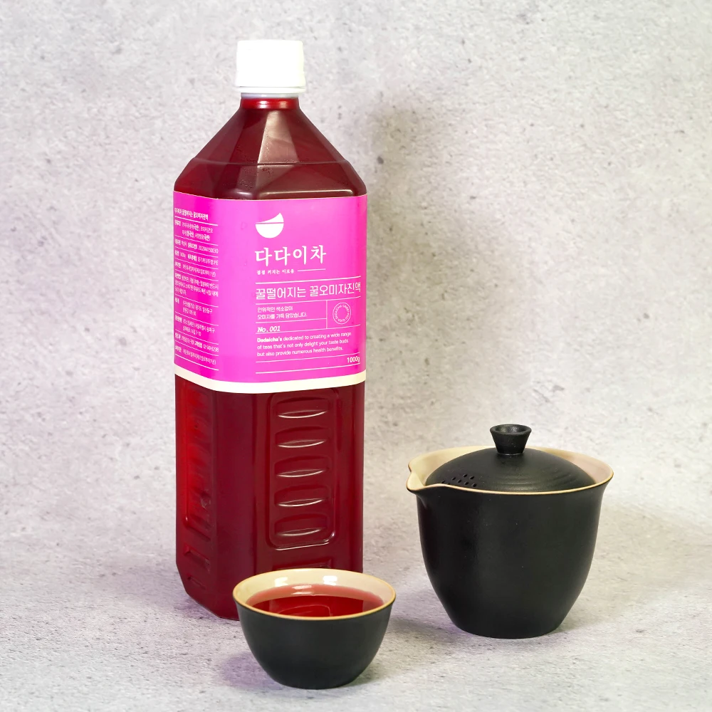 다다이차 꿀떨어지는 꿀오미자진액 오미자청 대용량 1000g