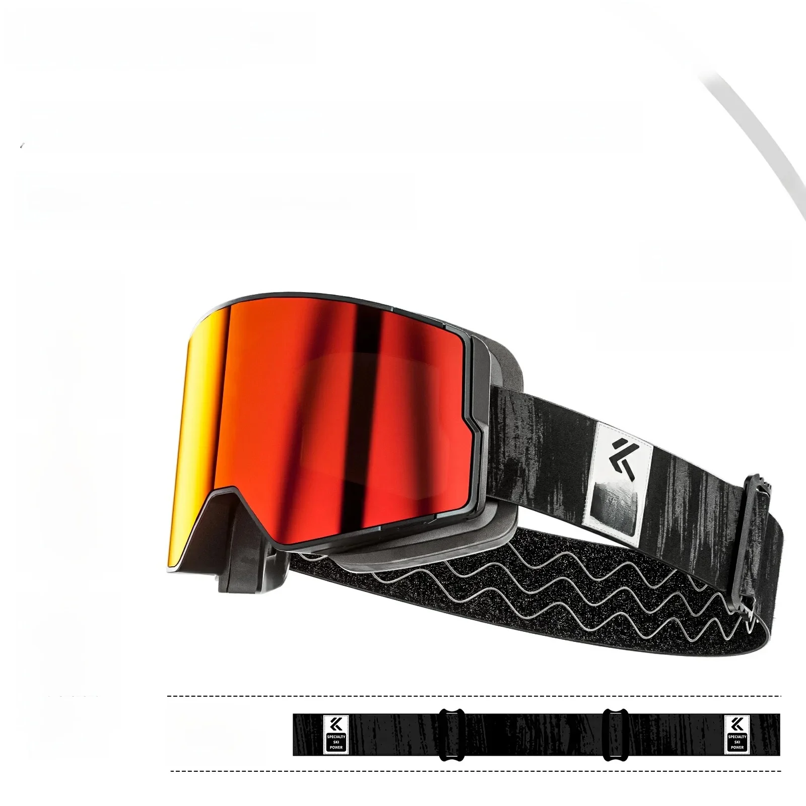 Kapvoe Meekleurende Sneeuwbril Ski Snowboard Anti-Fog Masker voor Mannen Vrouwen Brillen UV400 Bescherming Bril Sneeuwscooter Winter - afbeelding 2