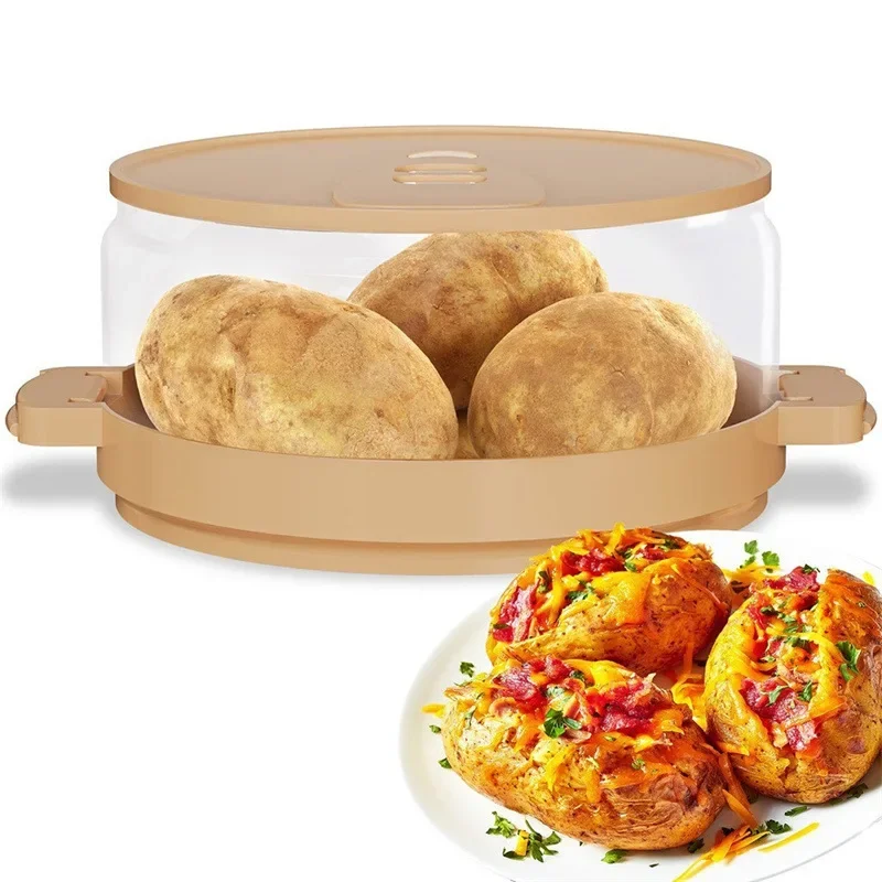 

Kitchens Accessories, Microwave Baked Potato Cooker In Minutes Tender & Fluffy,Baking Aadget Household Baking Tin