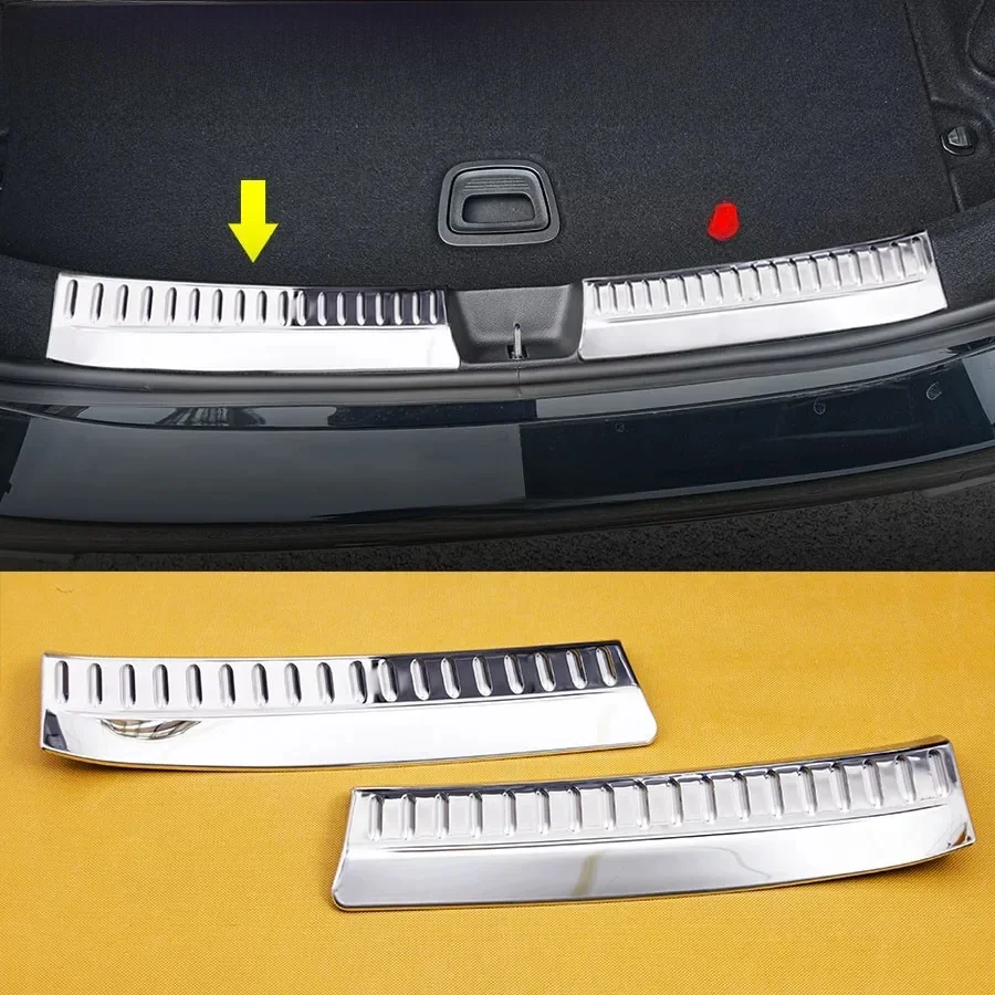 Stainless Steel Car Rear Bumper Trunk Door Sill Protection Guard Sticker For Mercedes-Benz E-Class E53 AMG Sedan W214 2024 2025