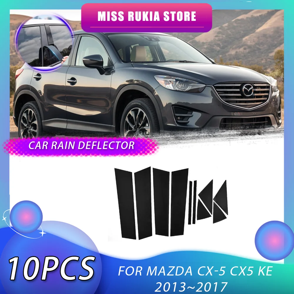 

Car Window Trim Cover for Mazda CX-5 CX5 KE 2013~2017 2014 Bright Black Molding Pillar Posts Sticker Auto Door Decal Accessories