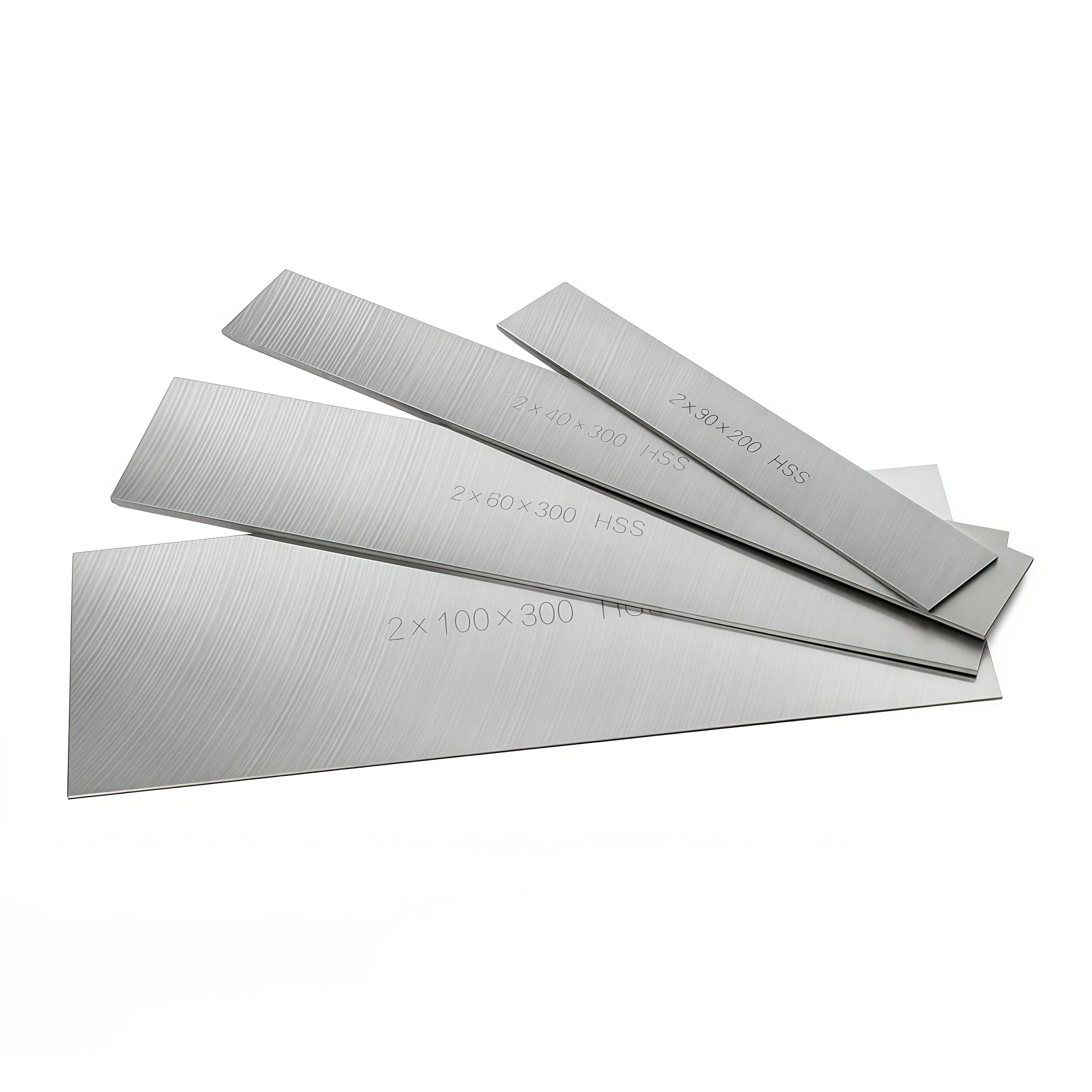 200x2x2mm 90° Cutting Edeg Flat Blade Wood Cutting Planer Blades HSS Straight Planer Knives With Straight Edge Planer Machine