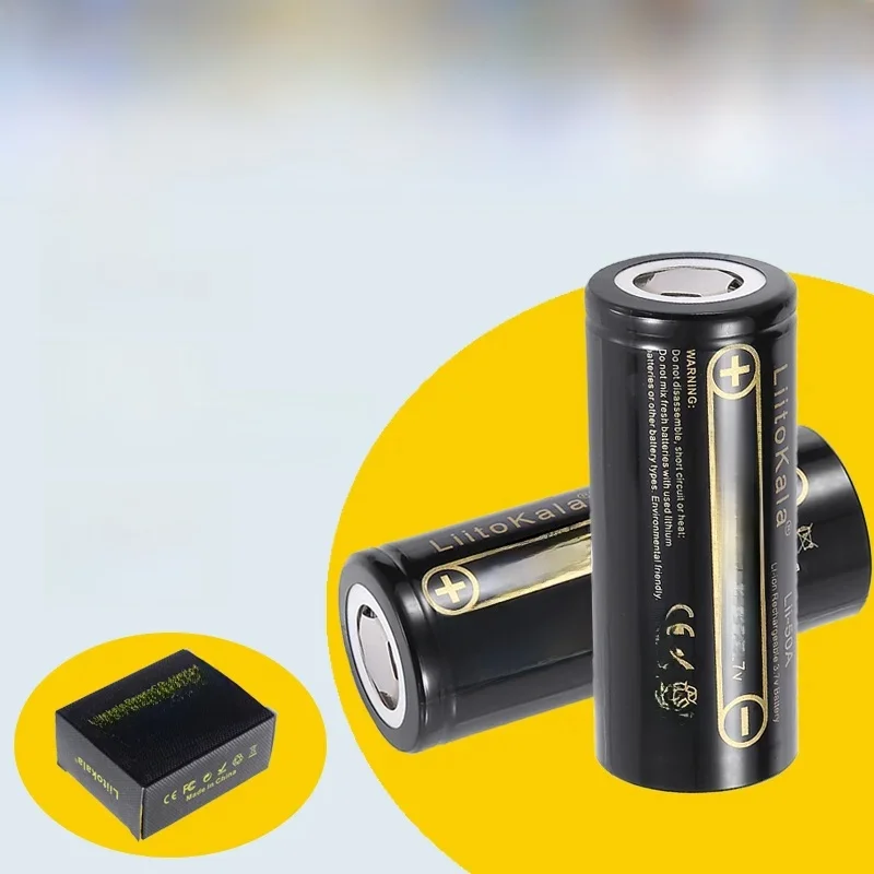 1-18 sztuk LiitoKala lii-50A 26650 5000mah bateria litowa 3.7V 5000mAh 26650-50A akumulator odpowiedni do latarki — zdjęcie 2