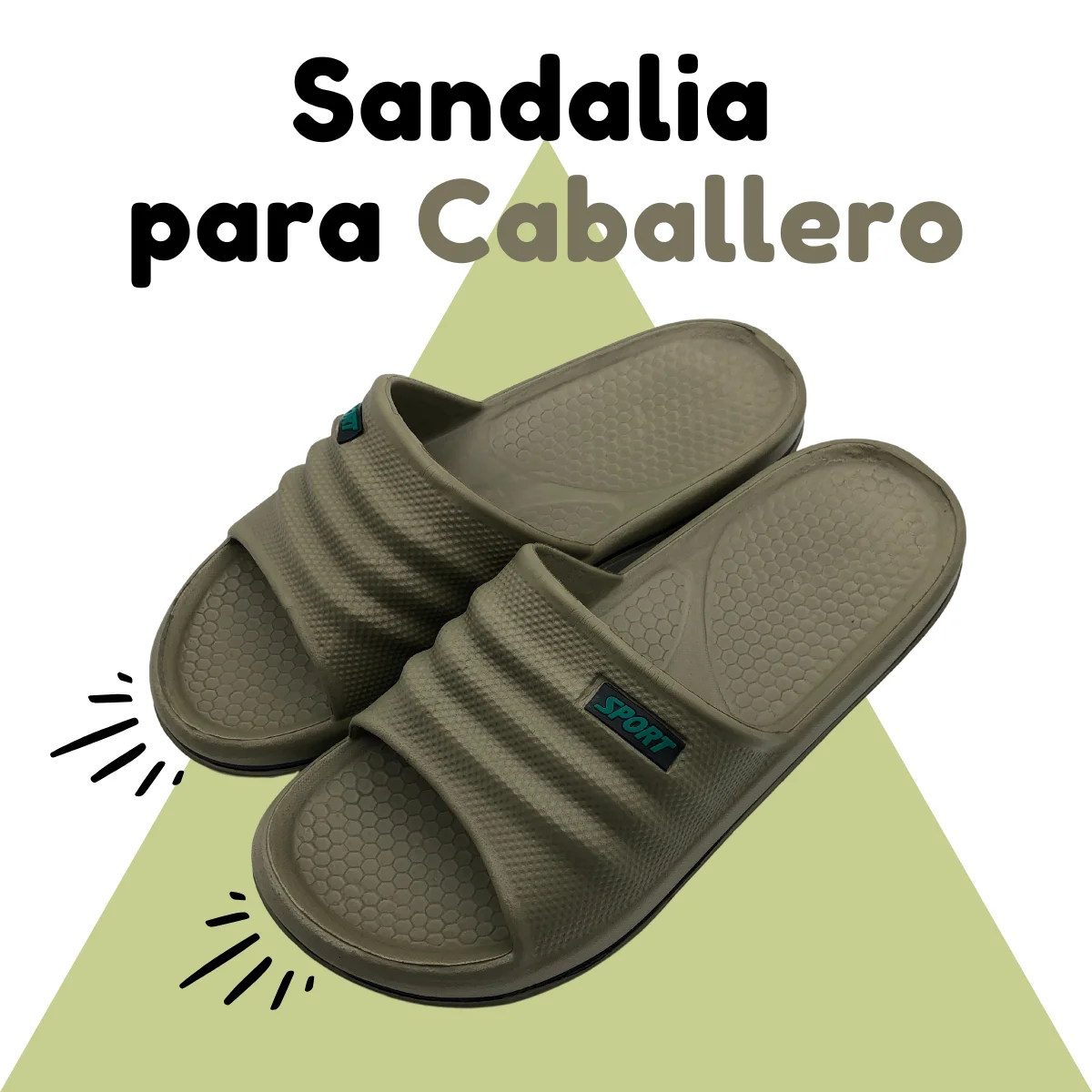 Sandalias para Hombre Sport Antideslizantes Ideal para Alberca Playa Cómodas y Ligeras Chanclas de Punta Abierta Verano