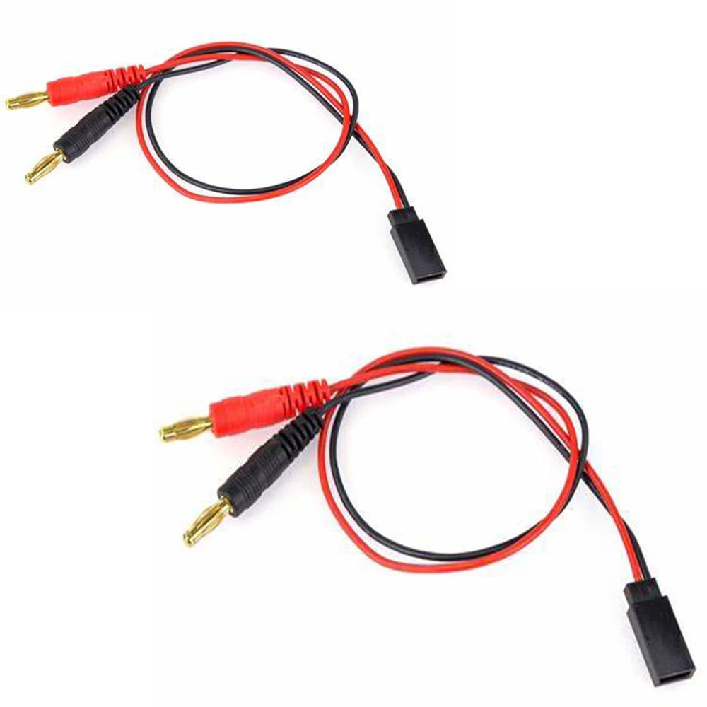 2 pcs RX UNI FUTABA to 4mm banana plug charge lead for RC car and plane charger and battery accessories with 22awg 300mm