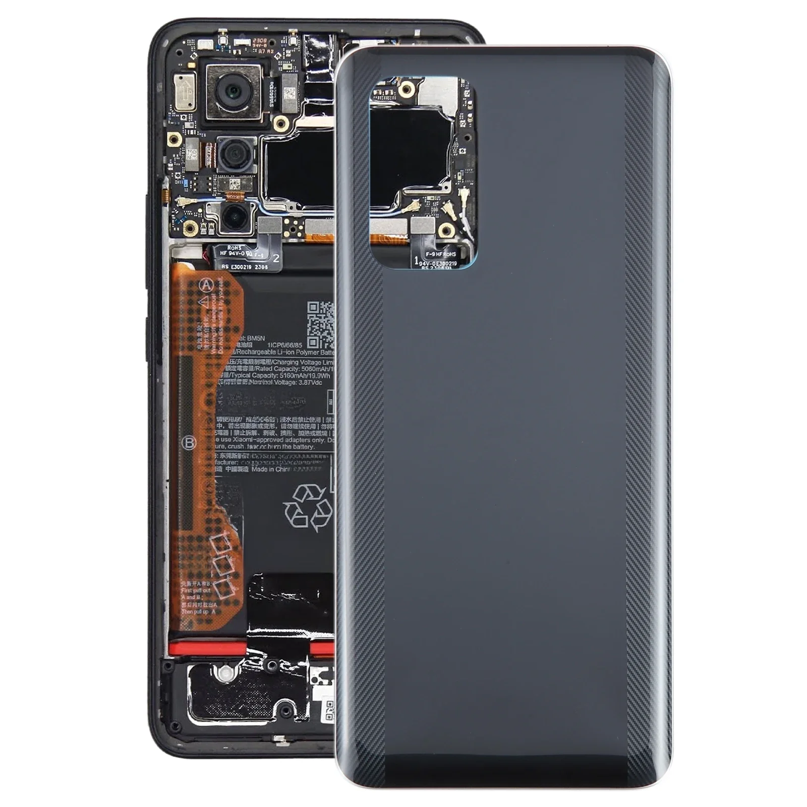 Glass Material Battery Back Cover for Xiaomi Poco F5 Pro Phone Rear Housing Case Replacement