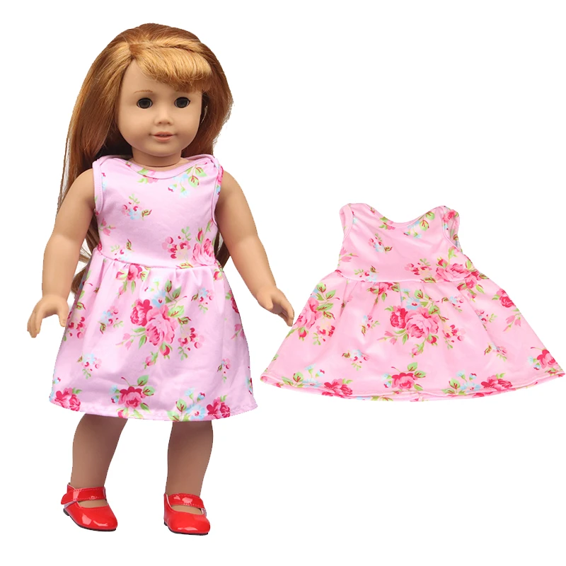 Baby Doll Clothes Dress Flamingo Cute Summer Skirt Bodysuit For 18 Inch American&43cm Reborn New Born Doll OG Girl`s Toy Doll