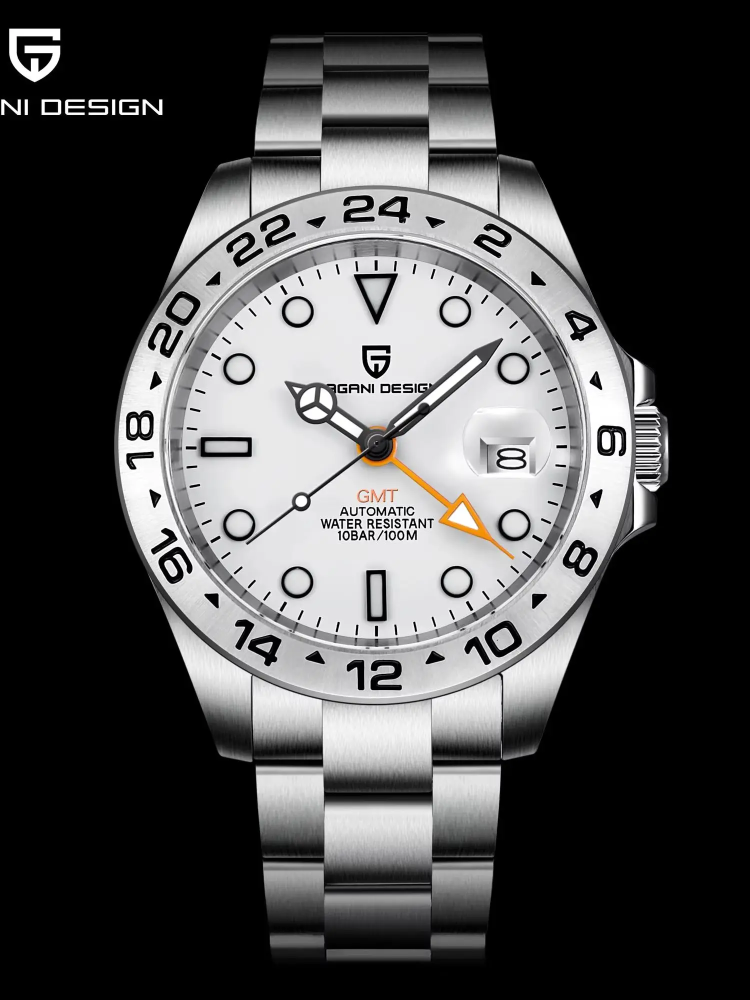 PAGANI DESIGN 2026 Nieuw Automatisch Herenhorloge GMT DG5833 RVS saffierglas 10Bar Waterdicht herenhorloge - afbeelding 2