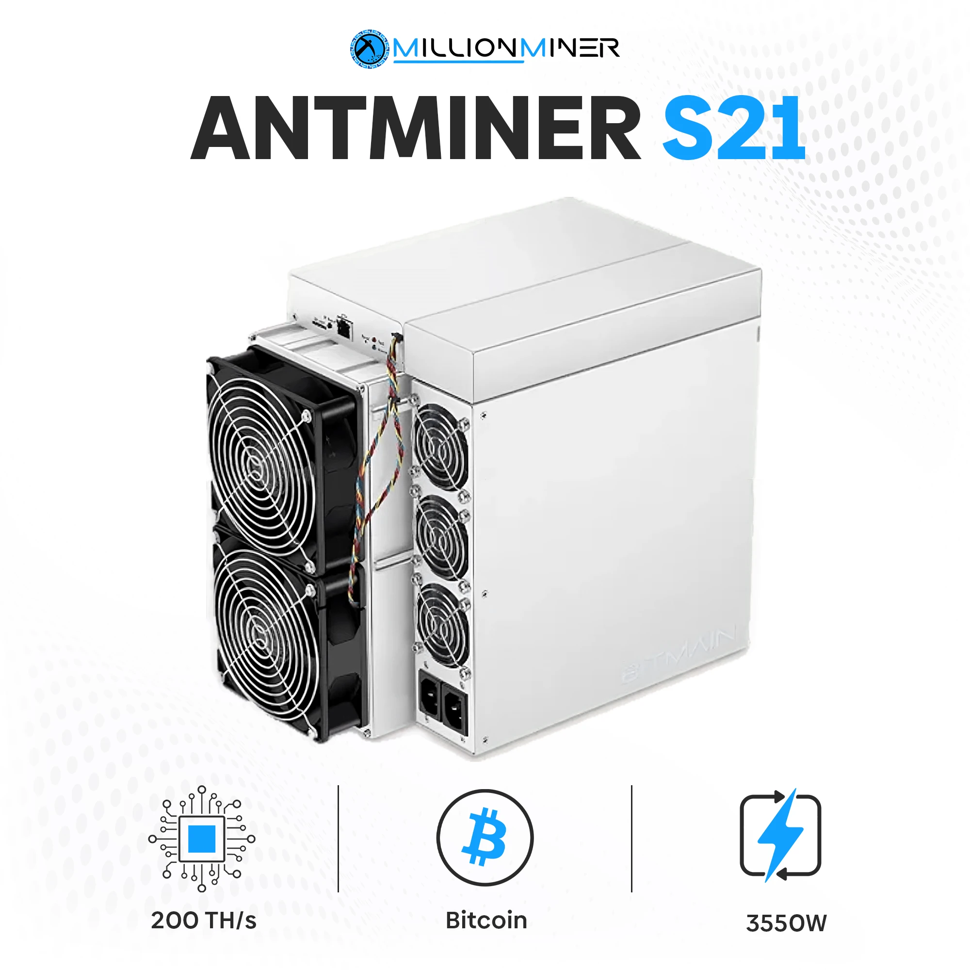 ST ZNIŻKI SPRZEDAŻ F0R NOWY Bitmain Antminer S21 200T 3500W Bitcoin ASIC Miner DOSTĘPNE W MAGAZYNIE