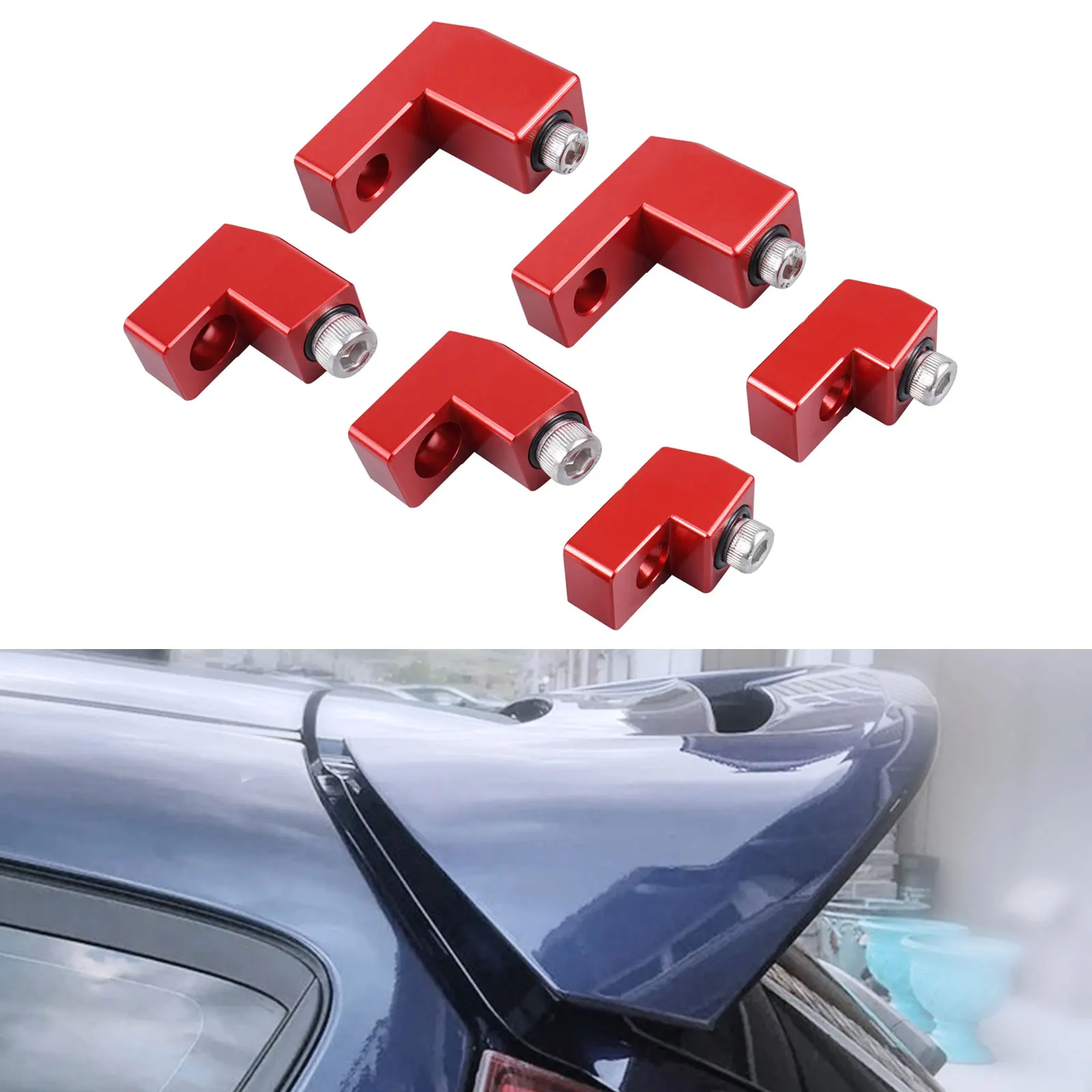 

Car Bolt-on Tail Wing Lifter Bracket Kits Rear Wing Spoiler Hatch Riser Lift Extension Accessories For Ford Fiesta ST MK7 Mk6